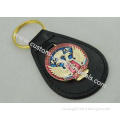 Transparent Soft Enamel Personalized Leather Keychains For